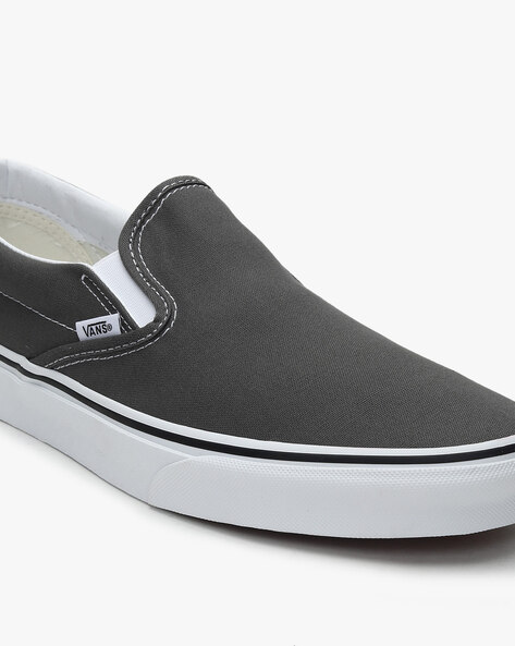 Dark grey slip hot sale on vans