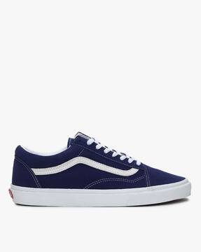 blue lace up vans