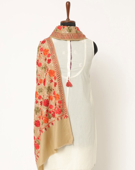 Floral-Embroidered Shawl Price in India