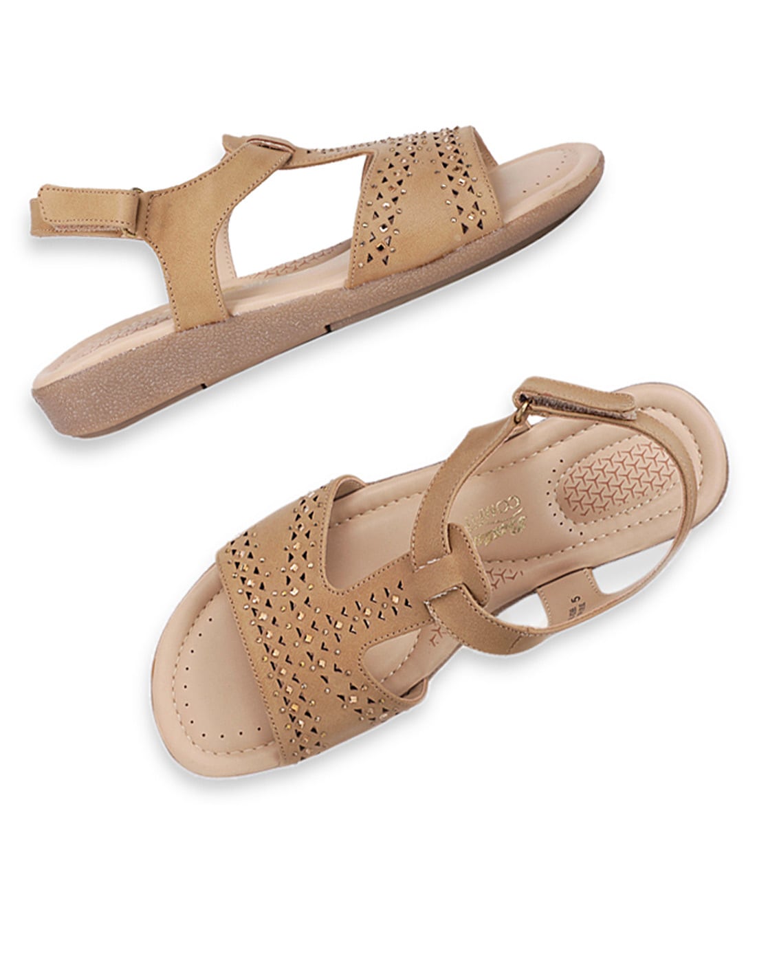 bata beige sandals