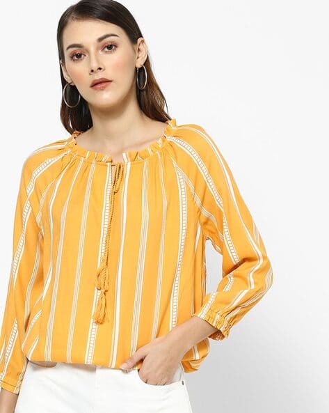 Striped Tunic with Tassels