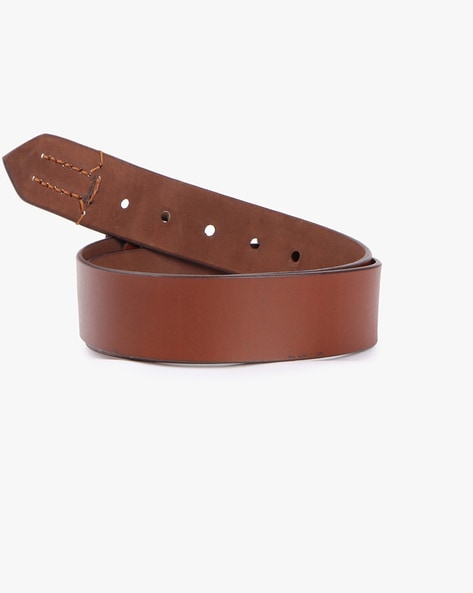 DNMX Genuine Leather Belt with Buckle Closure For Men (Brown, 36)