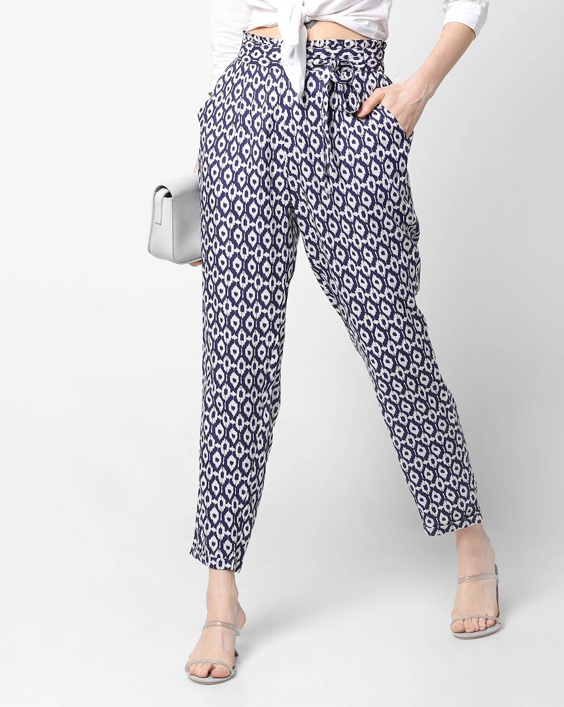 Buy Viscose Printed Elasticated Pant for Women Online at Fabindia | 10680897