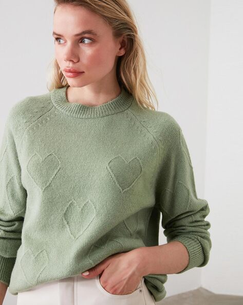 mint green sweaters for womens