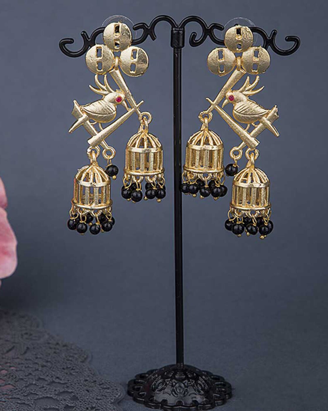 Pearl Bird Cage Earrings - Feroza by Sheen: Zircon Jewelry, Pearls,  Necklaces & Bracelets