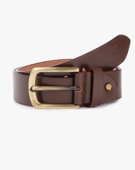 DNMX Genuine Leather Belt with Buckle Closure For Men (Brown, 36)