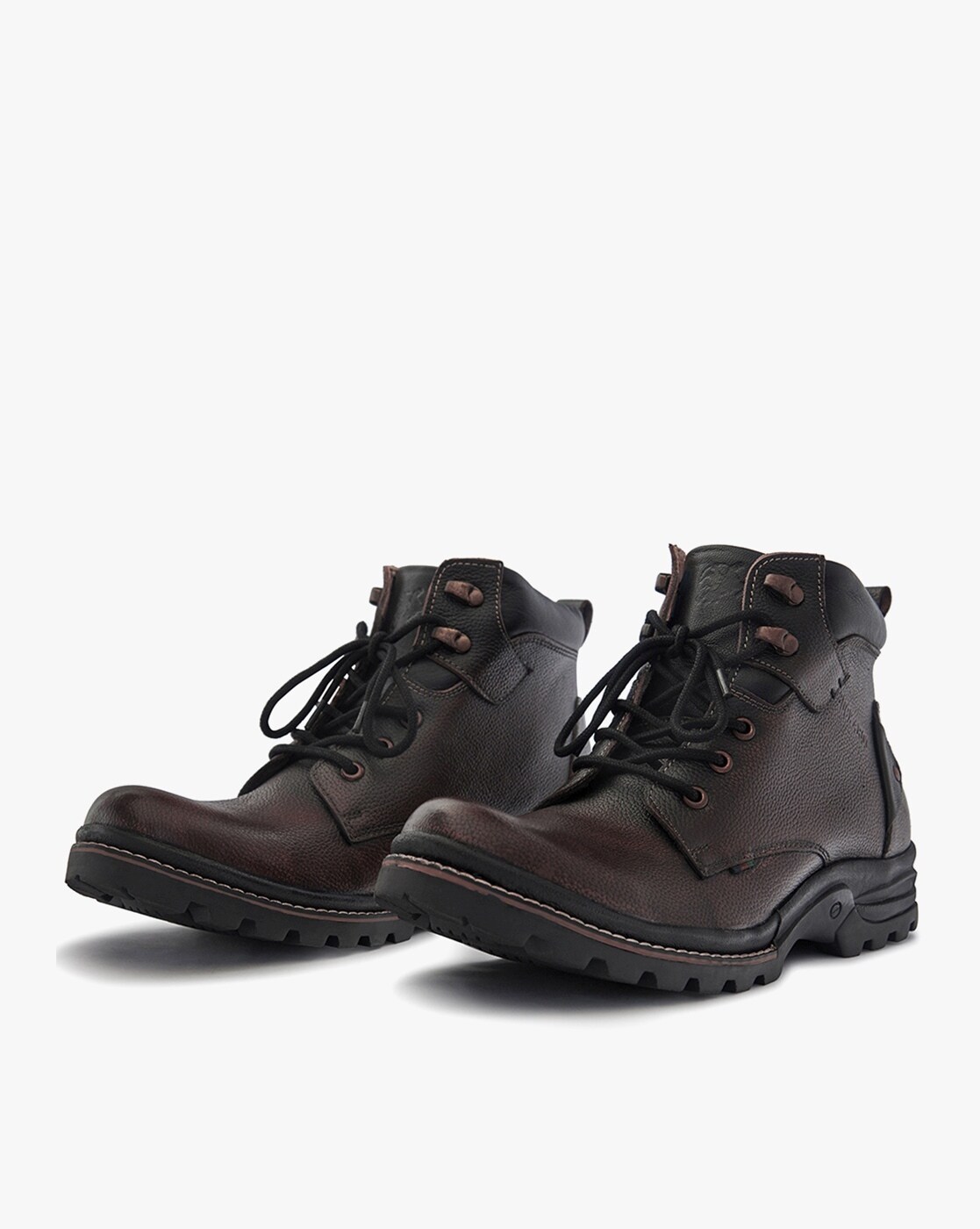 genuine leather lace up boots