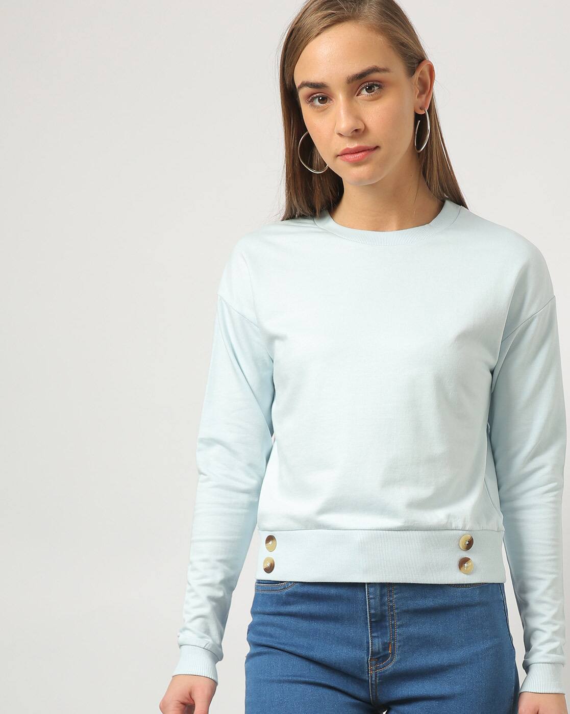 light blue sweatshirt women