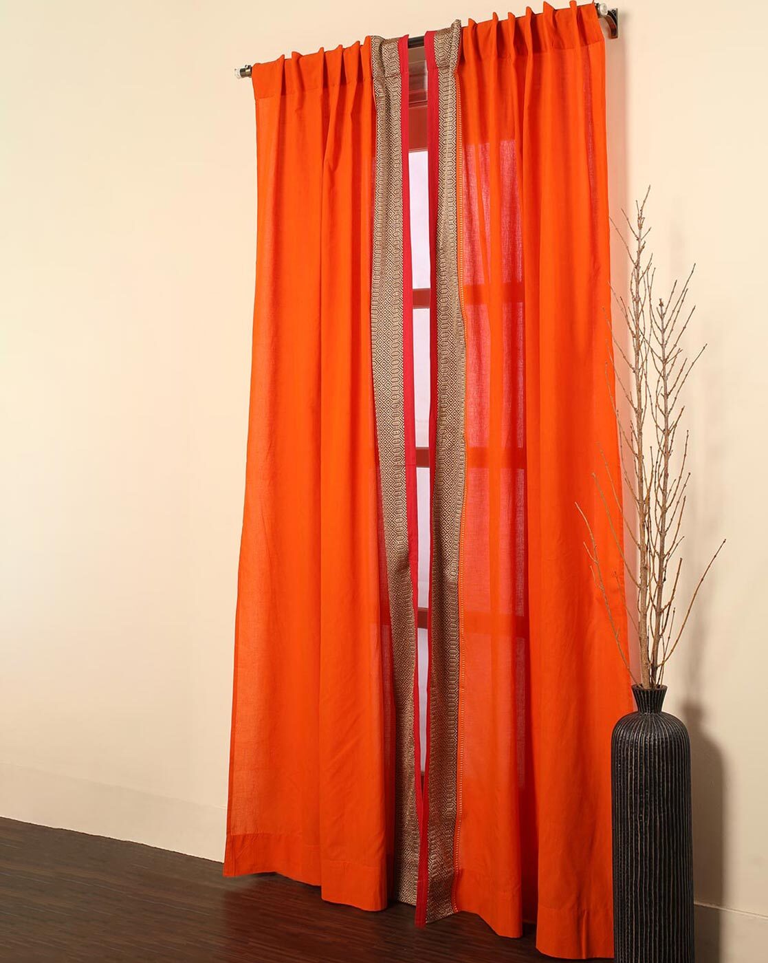 Buy Orange Curtains Accessories For Home Kitchen By Indie Picks Online Ajiocom