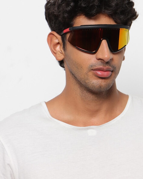 Buy Fastrack Men Shield Sunglasses NBP336BK1 - Sunglasses for Men 9028817 |  Myntra