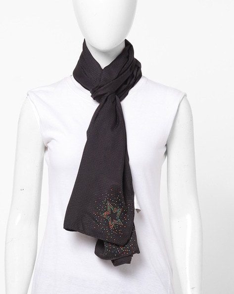 Textured Scarf with Embellishments Price in India