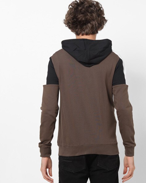 brown and black sweatshirt