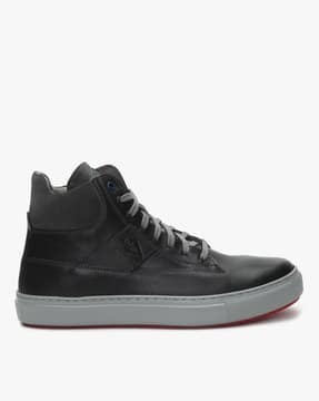 black high top casual shoes