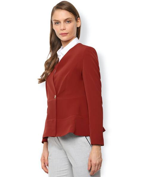 van heusen maroon blazer