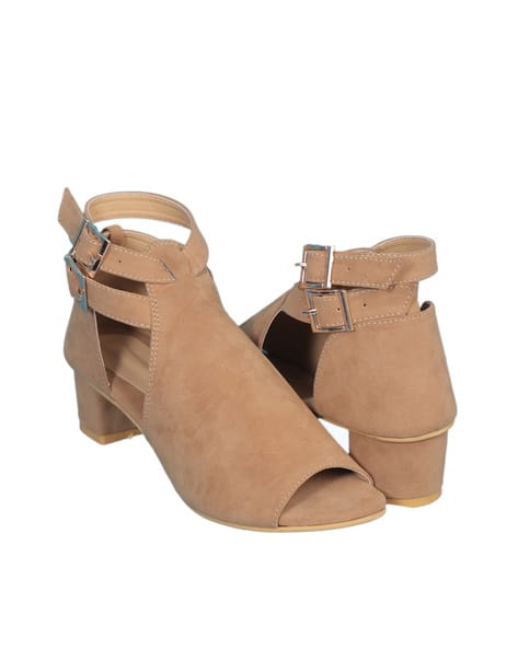 Heeled Sandals with Dual Ankle Straps (Image - 2)