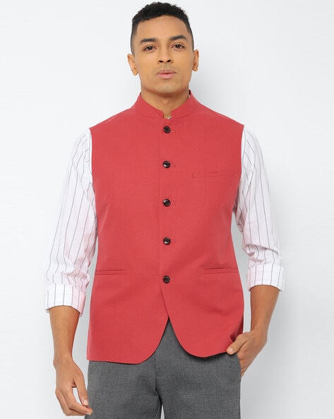 Buy Allen Solly Grey Printed Nehru Jacket for Men Online @ Tata CLiQ