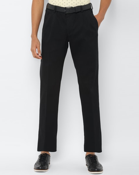 Buy Allen Solly Men Textured Slim Fit Trousers - Trousers for Men 23146750  | Myntra
