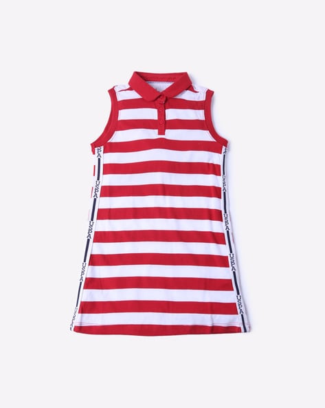 U S Polo Assn Striped A-line Dress