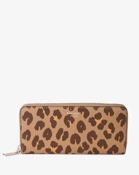 Buy KATE SPADE Margaux Leopard Print Zip-Around Continental Wallet | Brown  Color Women | AJIO LUXE