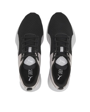 black colour running shoes