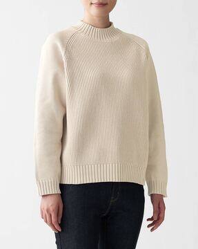 muji mock neck sweater
