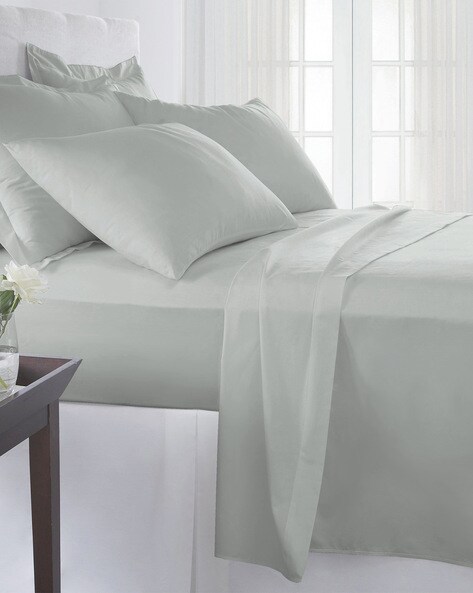 Silver Bedsheets For Home Kitchen, Silver Super King Size Bedding