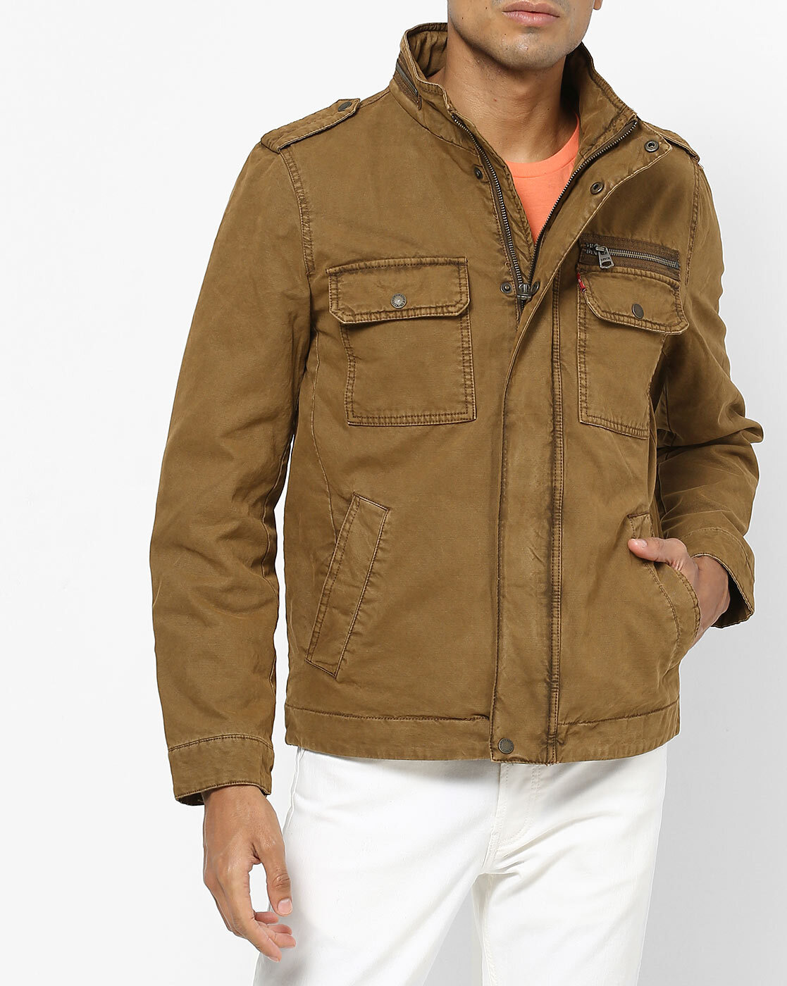 Levi's Men's Washed Cotton Two Pocket Military Jacket (Big & Tall) | eBay
