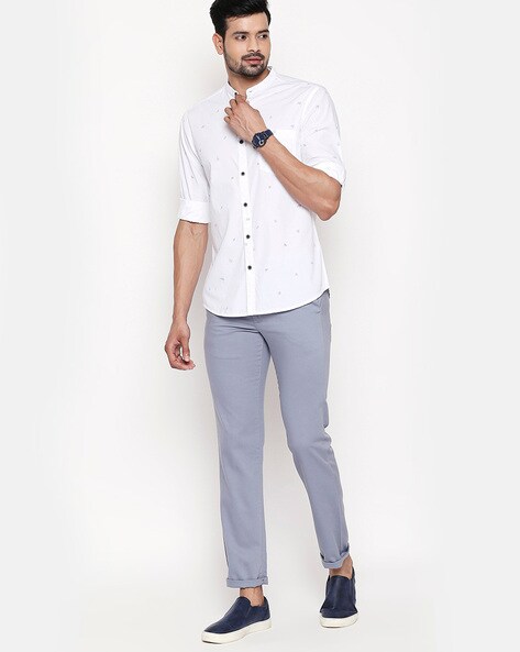 Buy GREY Trousers & Pants for Men by Byford by Pantaloons Online