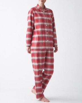 Women's Side Seamless Flannel Pajamas, Women's Pajamas