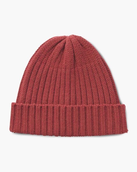 mens red knit hat