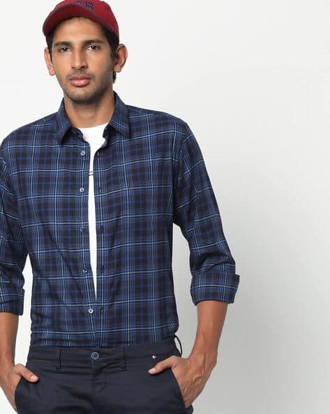 Blue Shirts for Men by INDIAN TERRAIN 