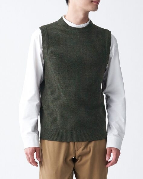 Men's Merino Wool Vest, Reversible Wool Vest