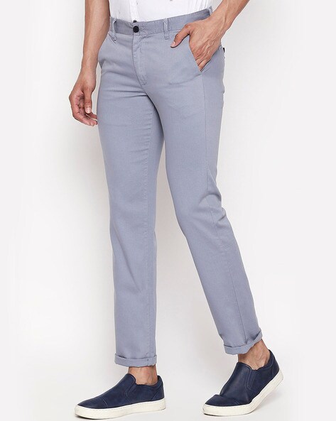 Buy GREY Trousers & Pants for Men by Byford by Pantaloons Online