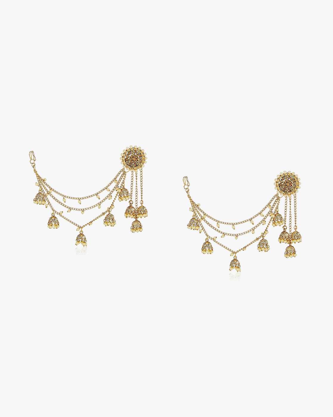 Buy Gold-Toned Earrings for Women by ZAVERI PEARLS Online | Ajio.com