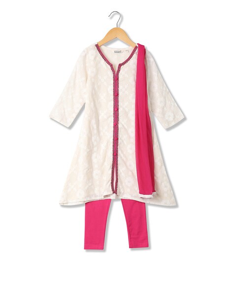 Buy Off-White Ethnic Wear Sets for Girls by KARIGARI Online