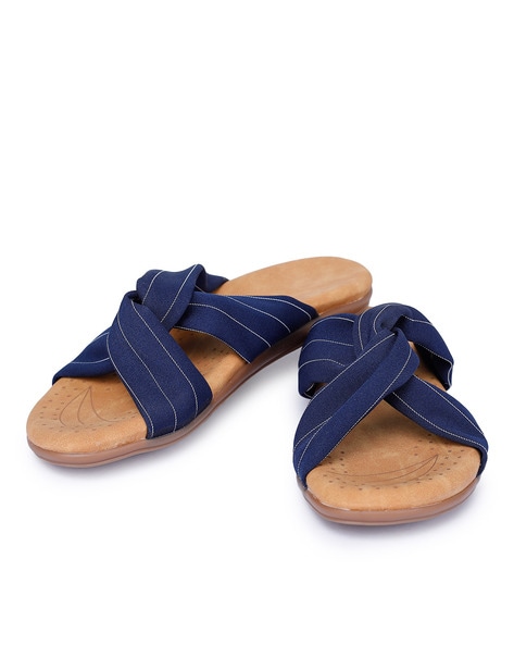 Buy Blue Flat Sandals for Women by LONDON STEPS Online | Ajio.com