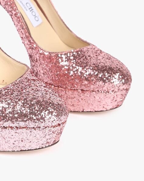 Jimmy choo best sale pink glitter heels