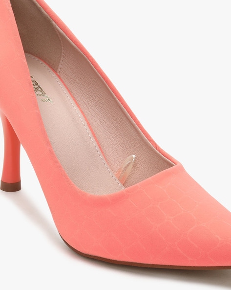 Peach high shop heel shoes