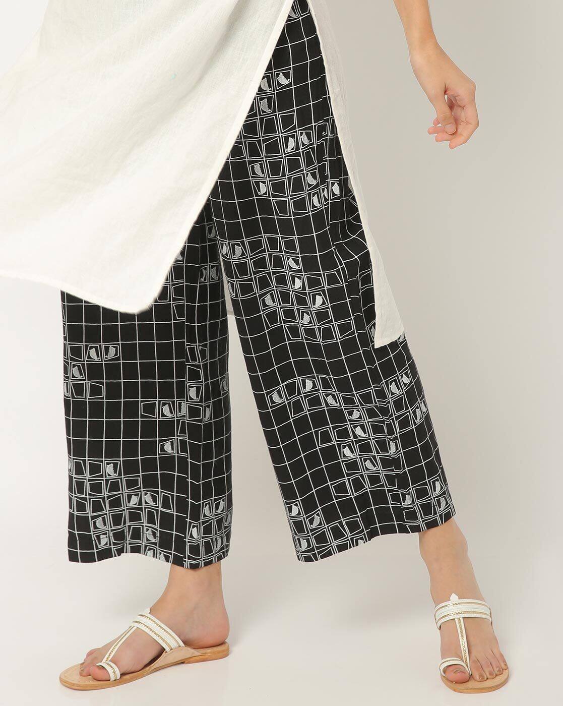 Black Pants for Women by Global Desi 
