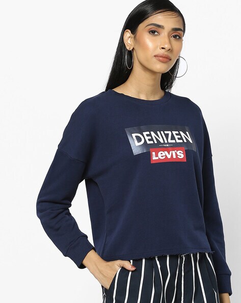 Buy Denizen From Levis Typographic Print Sweatshirt with Drop