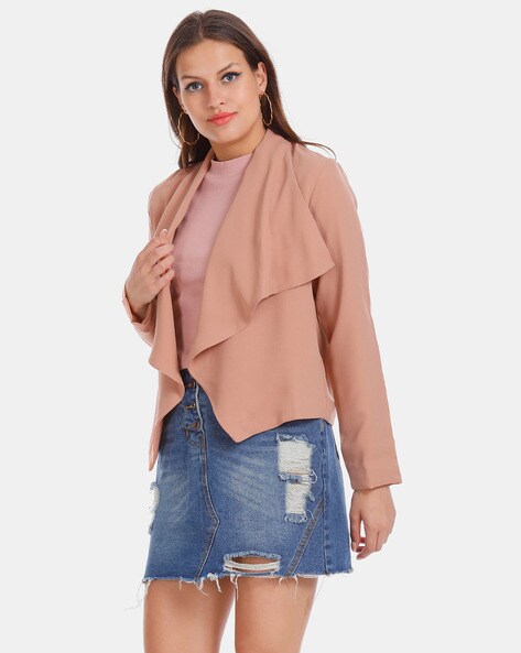 Womens Jacket Ladies Fashion Casual Solid Color Three, 56% OFF