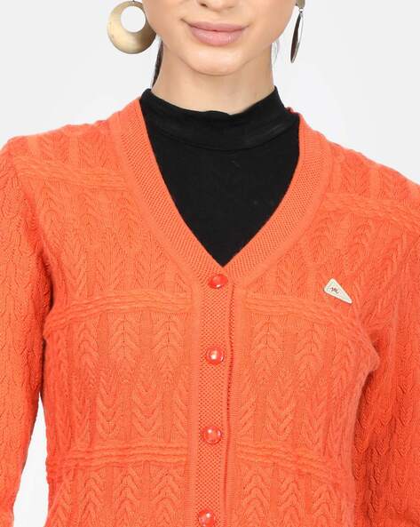 Ladies on sale orange cardigans