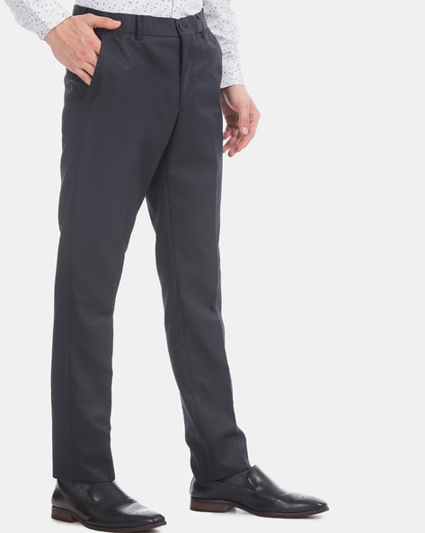 Buy Excalibur Men's Relaxed Fit Formal Trousers  (280053667_Navy_30_IN-35_Navy_30) at Amazon.in