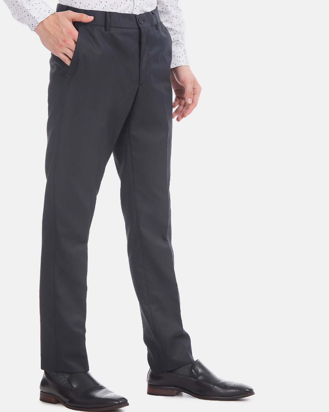 Excalibur Slim Fit Men Grey Trousers  Buy Excalibur Slim Fit Men Grey  Trousers Online at Best Prices in India  Flipkartcom