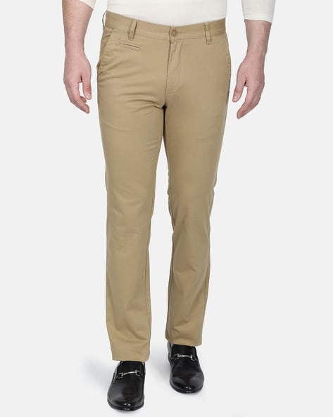 Buy Khaki Trousers & Pants for Men by MONTE CARLO Online
