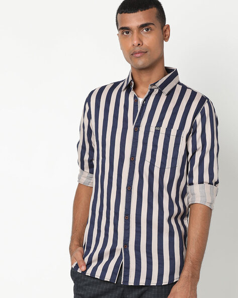 Scarp Ongunstig bladeren Buy Navy Blue Shirts for Men by The Indian Garage Co Online | Ajio.com