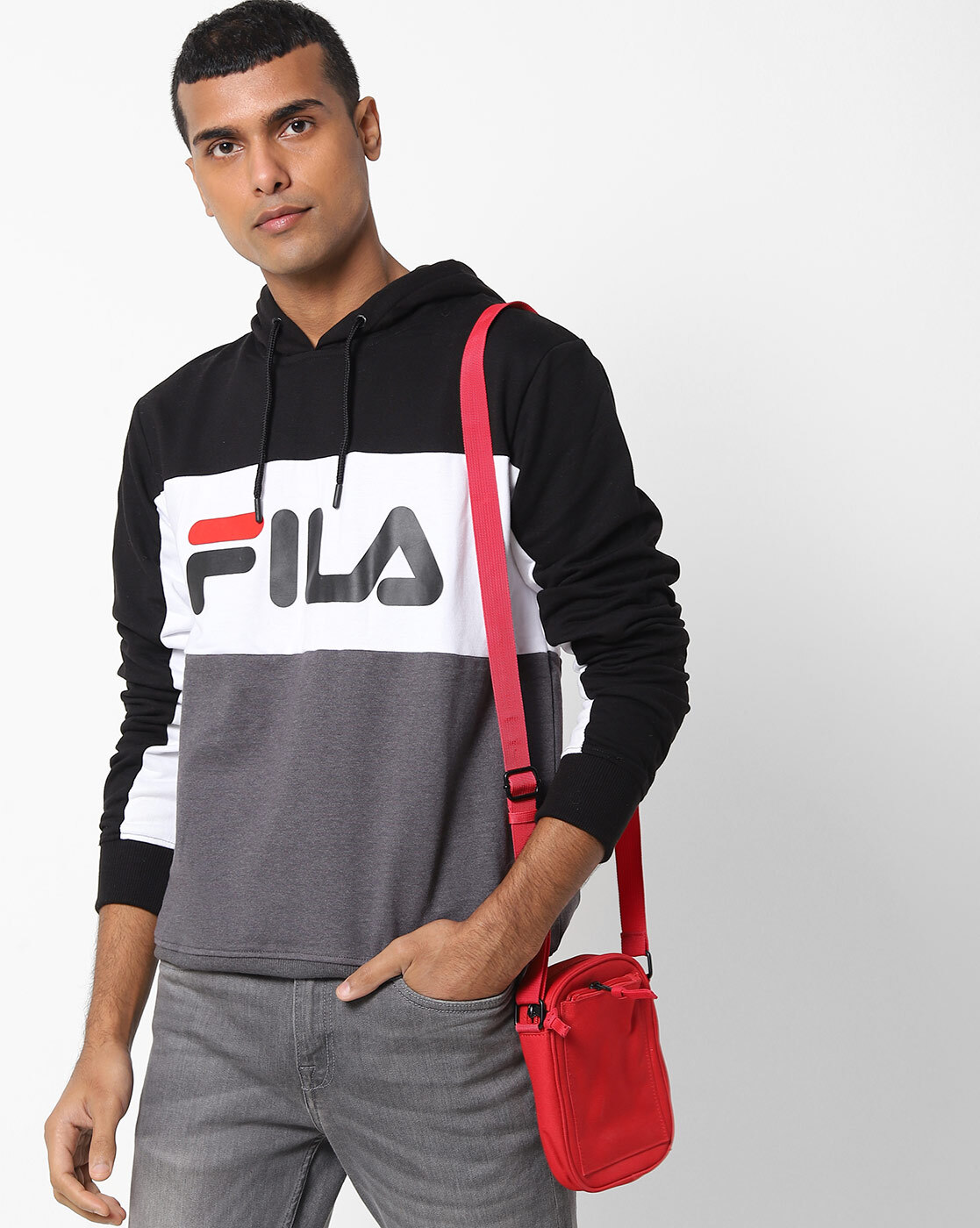 black fila sweatshirt