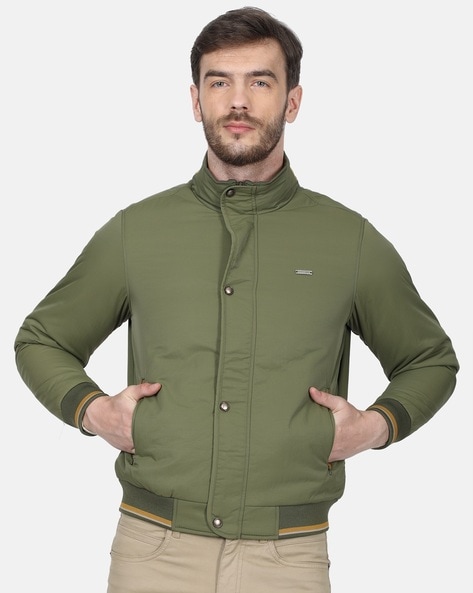 Buy MONTE CARLO Green Solid Polyester Blend Regular Fit Mens Jacket |  Shoppers Stop