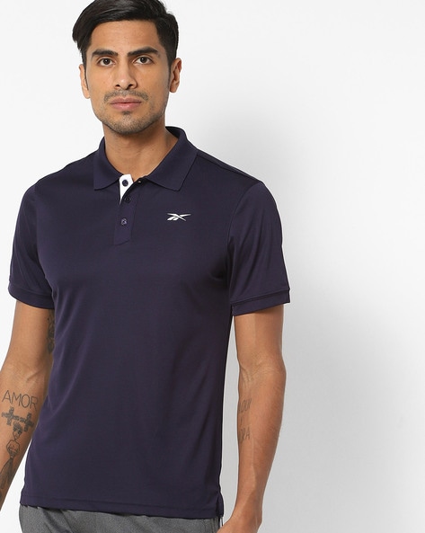 reebok polo shirts mens purple