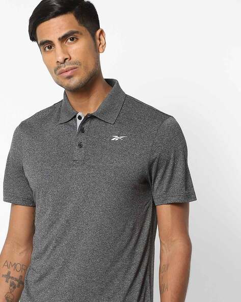 reebok polo shirts mens grey